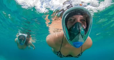 respirer sous l'eau avec un masque snorkeling integral