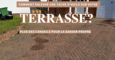 enlever tache huile dalle terrasse