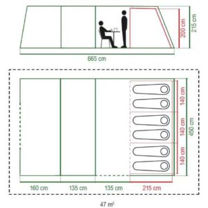 Dimensions de la Weathermaster 6XL de Coleman